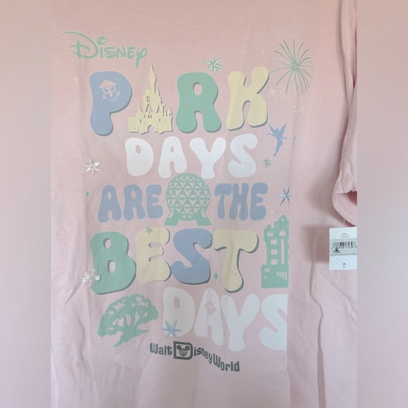 Disney Parks Icons Women's "Park Days Are The Best Days" Pink T-Shirt (2X) - Picture 8 of 16